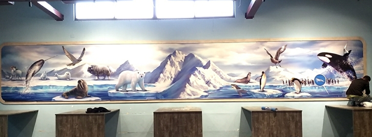 金車海洋生態展示區-大型手繪壁畫